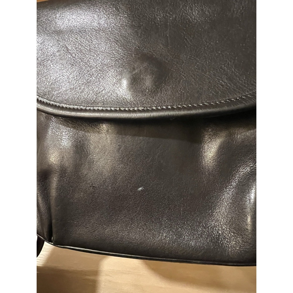 Vintage Coach Cafe 4111‎ Black Leather Crossbody Bag Made In Italy 1751-392 - Picture 7 of 16